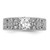 14KT White Gold Peg Set 1/10 carat Diamond Semi-mount Engagement Ring