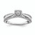 10KT White Gold Halo Cluster 1/8 carat Diamond Complete Engagement Ring