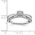 10KT White Gold Halo Cluster 1/8 carat Diamond Complete Engagement Ring