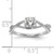 14KT White Gold Criss-Cross Peg Set 1/6 carat Diamond Semi-mount Engagement Ring