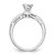 14KT White Gold Criss-Cross Peg Set 1/6 carat Diamond Semi-mount Engagement Ring