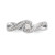 14KT White Gold Criss-Cross Peg Set 1/6 carat Diamond Semi-mount Engagement Ring