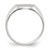 14KT White Gold 12.5x11.0mm Open Back Signet Ring