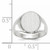 14KT White Gold 12.5x11.0mm Open Back Signet Ring