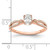 14KT Rose Gold Split Shank (Holds 1/2 carat (6.4x4.9mm) Oval Center) 1/8 carat Diamond Semi-Mount Engagement Ring