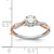14KT White and Rose Gold Criss-Cross (Holds 1/2 carat (5.2mm) Round Center) 1/8 carat Diamond Semi-mount Engagement Ring