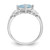 10KT White Gold Aquamarine & Diamond Ring