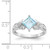 10KT White Gold Aquamarine & Diamond Ring