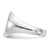 14KT White Gold 13.0x11.0mm Open Back Signet Ring