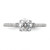 14KT White Gold (Holds 3/4 carat (5.8mm) Round Center) 1/6 carat Diamond Semi-Mount Engagement Ring