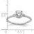 14KT White Gold (Holds 3/4 carat (5.8mm) Round Center) 1/6 carat Diamond Semi-Mount Engagement Ring