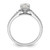 14KT White Gold (Holds 3/4 carat (5.8mm) Round Center) 1/6 carat Diamond Semi-Mount Engagement Ring