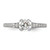 14KT White Gold (Holds 3/4 carat (5.8mm) Round Center) 1/6 carat Diamond Semi-Mount Engagement Ring