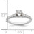 14KT White Gold (Holds 3/4 carat (5.8mm) Round Center) 1/6 carat Diamond Semi-Mount Engagement Ring