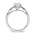 14KT White Gold (Holds 1 carat (6.5mm) Round Center) 1/20 carat Diamond Semi-Mount Engagement Ring