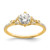 14KT (Holds 3/4 carat (5.8mm) Round Center) 1/8 carat Diamond Semi-Mount Engagement Ring