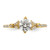 14KT (Holds 3/4 carat (5.8mm) Round Center) 1/8 carat Diamond Semi-Mount Engagement Ring