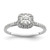 Cushion Halo Diamond Semi-mount Engagement Rings