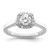Cushion Halo Diamond Semi-mount Engagement Rings