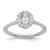 Oval Halo Diamond Semi-mount Engagement Rings