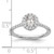 Oval Halo Diamond Semi-mount Engagement Rings