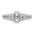 Oval Halo Diamond Semi-mount Engagement Rings