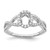 Oval Halo Diamond Semi-mount Engagement Rings