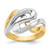 14KT Two-Tone Swirl Ring