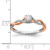 14KT White and Rose Gold Criss-Cross (Holds 1/4 carat (4.1mm) Round Center) 1/8 carat Diamond Semi-mount Engagement Ring