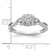 14KT White Gold Lab Grown Diamond VS/SI FGH Complete Bypass Ring