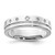 14KT White Gold Diamond Womens Complete Wedding Band