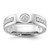 14KT White Gold Diamond Womens Complete Wedding Band