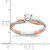 14KT White and Rose Gold Criss-Cross (Holds 3/8 carat (4.7mm) Round Center) 1/10 carat Diamond Semi-mount Engagement Ring