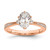 14KT Rose Gold (Holds 1 carat (8.00x6.1mm) Oval Center) 1/15 carat Diamond Semi-Mount Engagement Ring