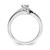 14KT White Gold By-Pass (Holds 1/3 carat (4.5mm) Round Center) 1/20 carat Diamond Semi-mount Engagement Ring