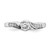 14KT White Gold By-Pass (Holds 1/3 carat (4.5mm) Round Center) 1/20 carat Diamond Semi-mount Engagement Ring