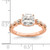 14KT Rose Gold (Holds 1.5 carat (7.00mm) Cushion Center) 1/6 carat Diamond Semi-Mount Engagement Ring