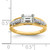14KT Two-tone East West (Holds 1 carat (6.9x5.2mm) Emerald-cut Center) 1/6 carat Diamond Semi-Mount Engagement Ring