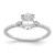 14KT White Gold (Holds 3/4 carat (7.1x5.4mm) Oval Center) 1/6 carat Diamond Semi-Mount Engagement Ring