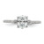 14KT White Gold (Holds 3/4 carat (7.1x5.4mm) Oval Center) 1/6 carat Diamond Semi-Mount Engagement Ring