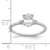 14KT White Gold (Holds 3/4 carat (7.1x5.4mm) Oval Center) 1/6 carat Diamond Semi-Mount Engagement Ring