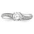 14KT White Gold Diamond Round Semi-mount By-Pass Engagement Ring