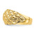 14KT Polished Basket Weave Pattern Ring