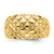 14KT Polished Basket Weave Pattern Ring