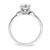 14KT White Gold (Holds 1 carat (6.00mm) Cushion Center) 1/6 carat Diamond Semi-Mount Engagement Ring