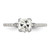 14KT White Gold (Holds 1 carat (6.00mm) Cushion Center) 1/6 carat Diamond Semi-Mount Engagement Ring