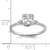 14KT White Gold (Holds 1 carat (6.00mm) Cushion Center) 1/6 carat Diamond Semi-Mount Engagement Ring