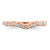 14KT Rose Gold 1/4 carat Diamond Contoured Complete Wedding band