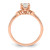 14KT Rose Gold Split Shank (Holds 3/4 carat (7.1x5.4mm) Oval Center) 1/8 carat Diamond Semi-Mount Engagement Ring