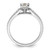 14KT White Gold (Holds 1/2 carat (5.2mm) Round Center) 1/6 carat Diamond Semi-mount Engagement Ring